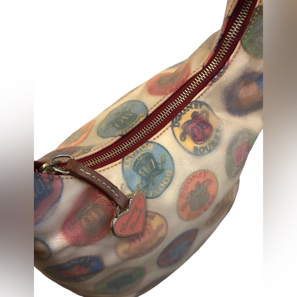 Y2K Vintage Dooney and Bourke Canvas Coated Small Shoulder Bag - Picture 7 of 16